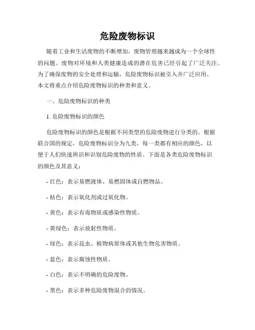 危险废物标识