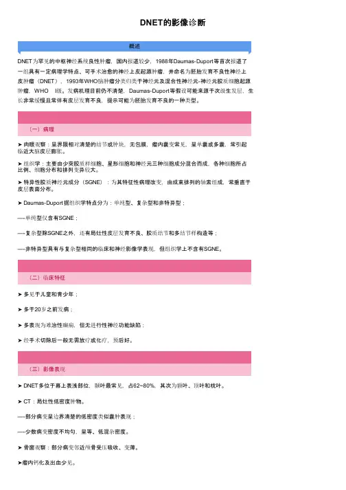 DNET的影像诊断