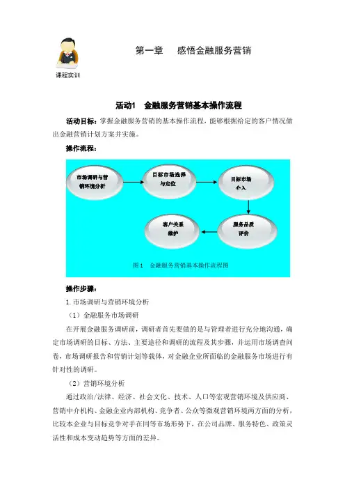 金融服务营销基本操作流程实训
