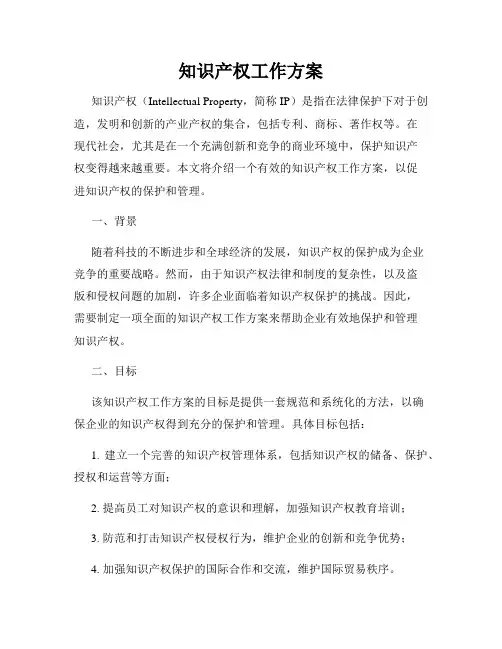知识产权工作方案