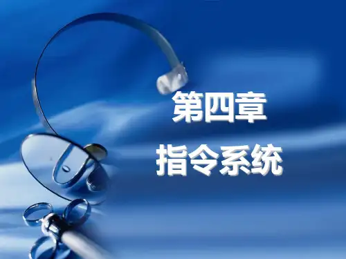 计算机组成原理 指令系统