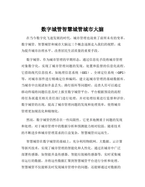 数字城管智慧城管城市大脑