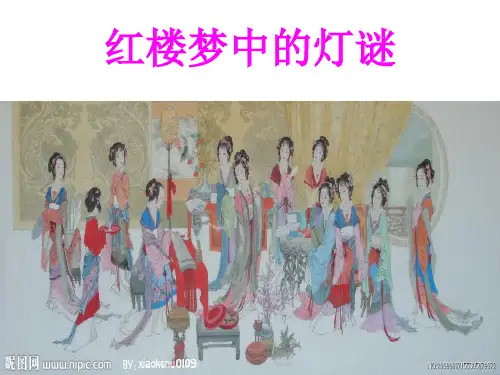 红楼梦中的灯谜PPT精品文档