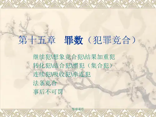 刑法总论讲义15第十五章罪数