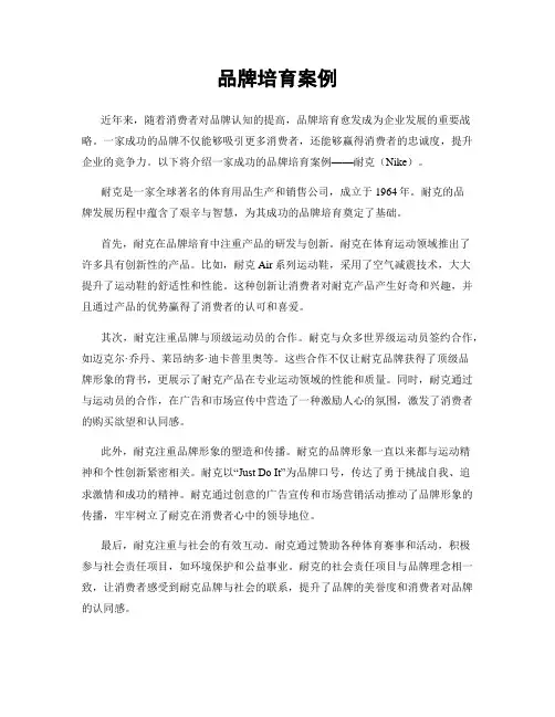 品牌培育案例