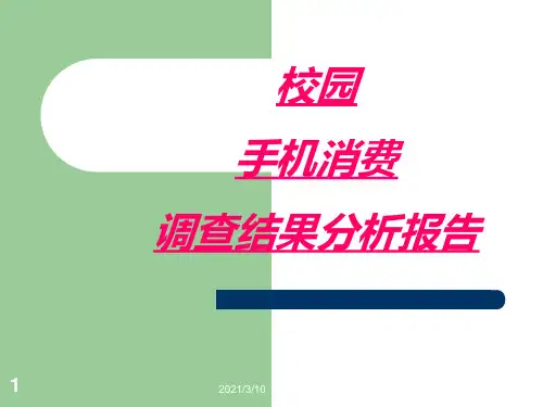 大学生手机消费市场调查报告PPT课件
