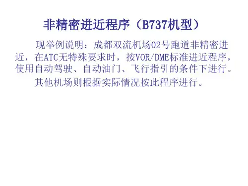 非精密进近程序(B737机型)