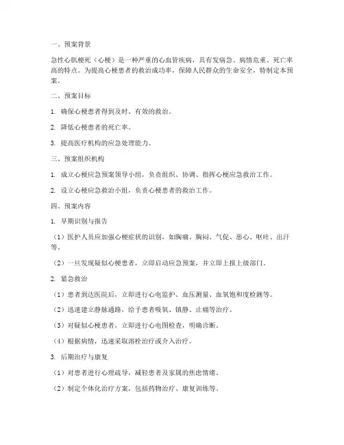 心梗的应急预案