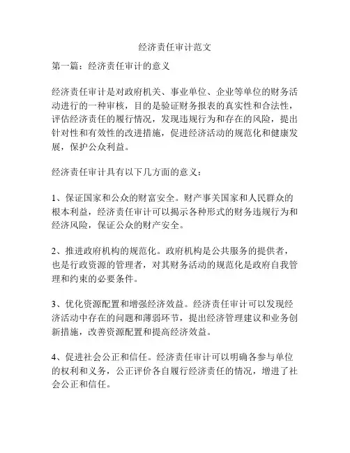 经济责任审计范文