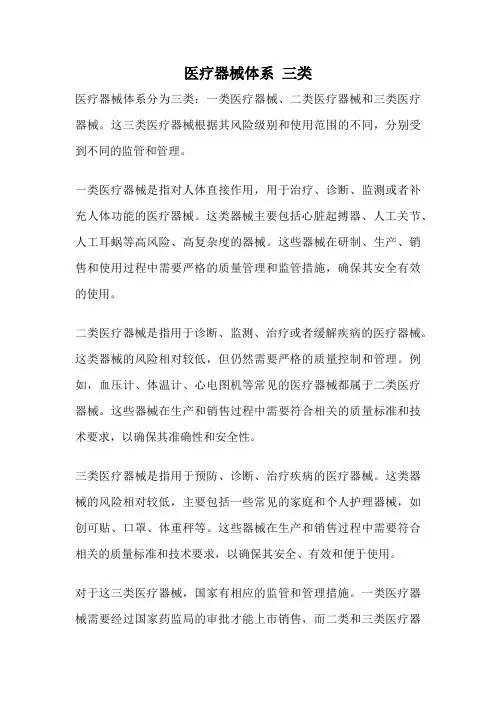 医疗器械体系 三类