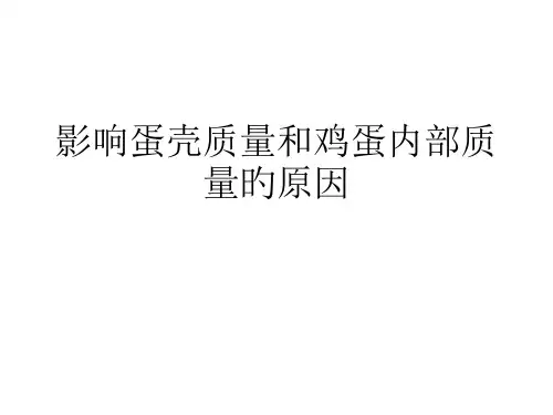 影响鸡蛋内部质量和蛋壳质量的因素