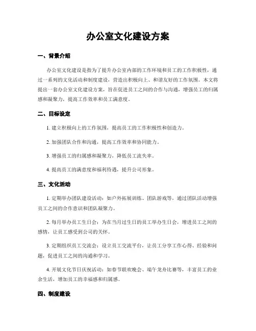 办公室文化建设方案