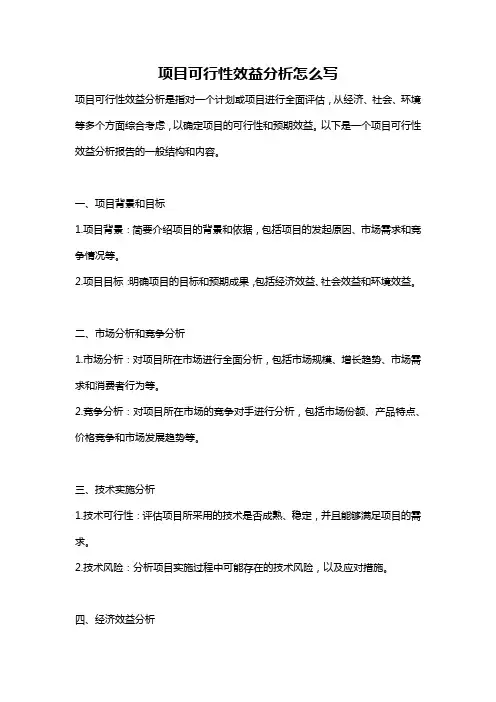 项目可行性效益分析怎么写