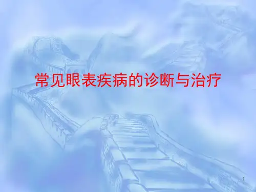 常见眼表疾病的诊断与治疗PPT课件