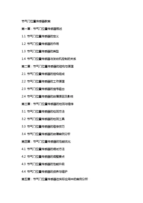 节气门位置传感器教案