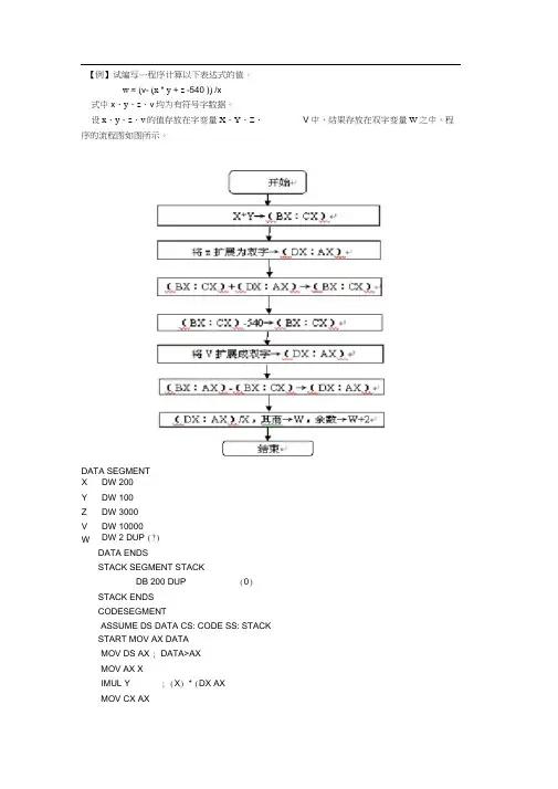 汇编语言程序例题0001