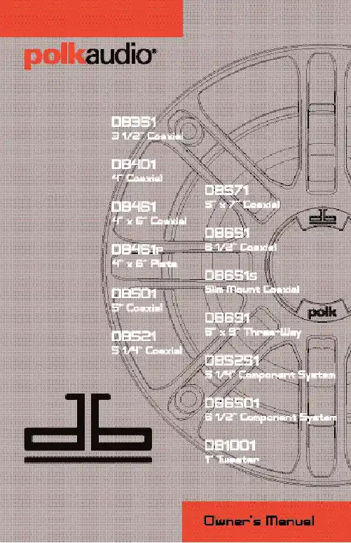 JBL 扬声器安装指南说明书