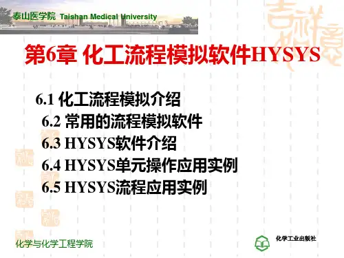 流程模拟软件HYSYSPPT课件