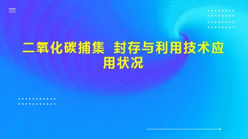 二氧化碳捕集 封存与利用技术应用状况