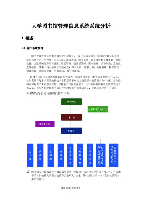图书馆管理系统系统分析与设计