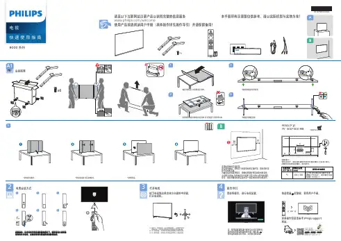 Philips 9000 系列 75英寸 61x6 电视机 使用指南说明书