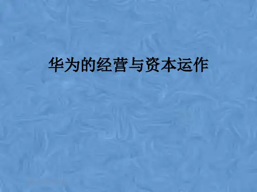 华为的经营与资本运作