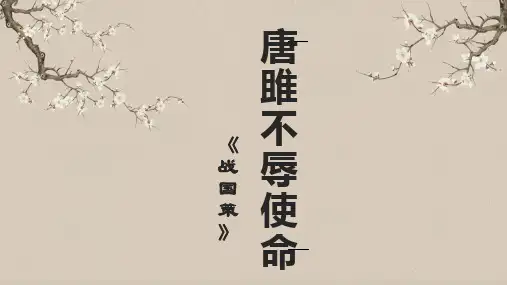 第10课《唐雎不辱使命》课件(共37张PPT) 统编版语文九年级下册