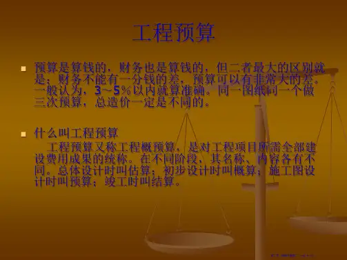 工程预算培训17页PPT