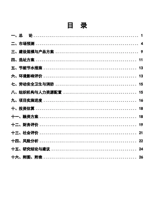 建设项目核准申请报告(doc 32页)