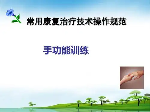 常用康复治疗技术操作规范-手功能康复
