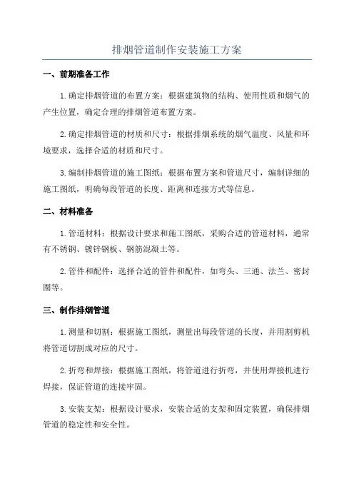 排烟管道制作安装施工方案
