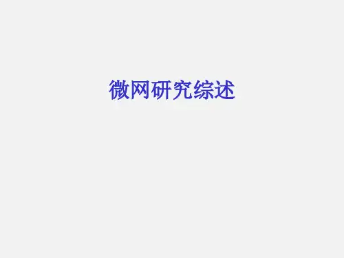 微网国内外研究进展介绍