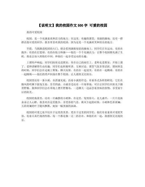 【说明文】我的校园作文500字 可爱的校园
