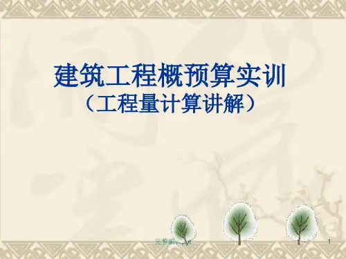 工程量计算讲解ppt精选课件