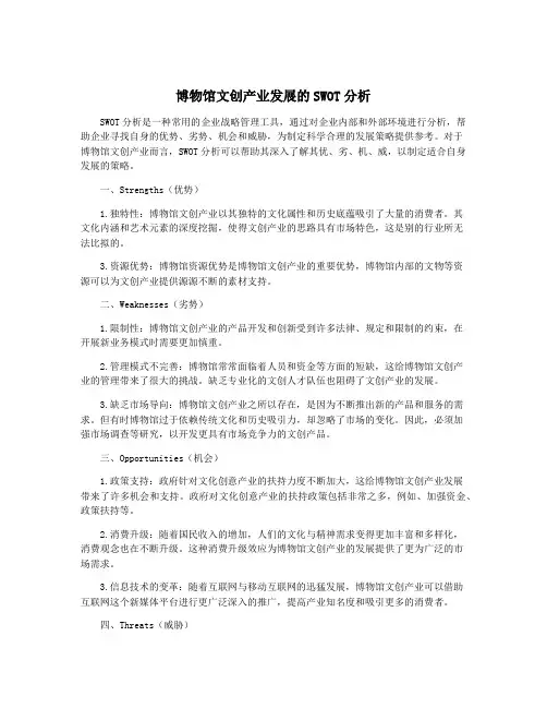 博物馆文创产业发展的SWOT分析