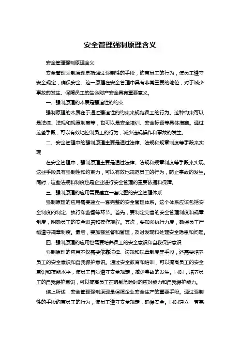 安全管理强制原理含义