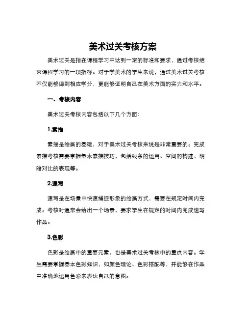 美术过关考核方案