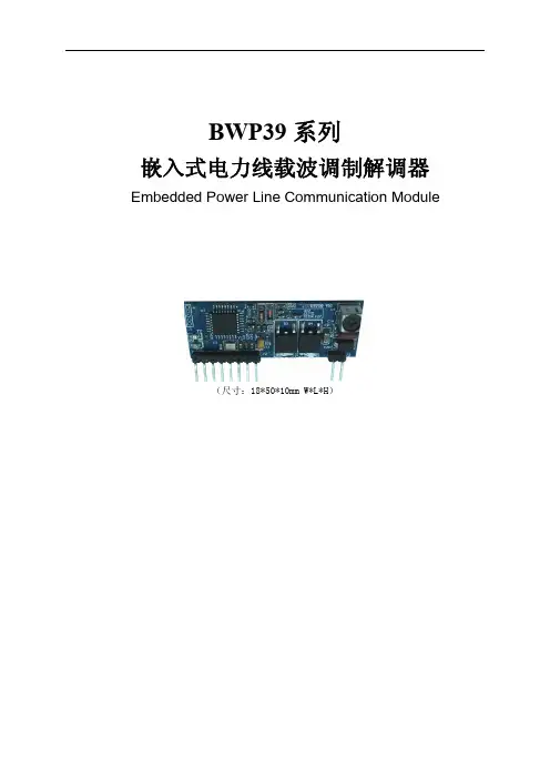 BWP39电力载波模块应用说明书
