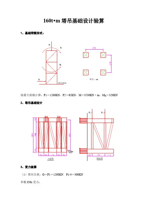 160t塔吊基础设计验算