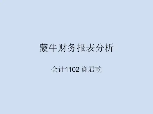 蒙牛财务报表及管理知识分析(PPT 35页)