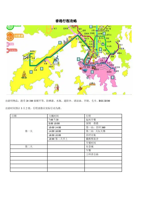 香港旅游攻略图文12年版