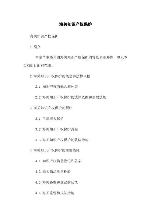 海关知识产权保护