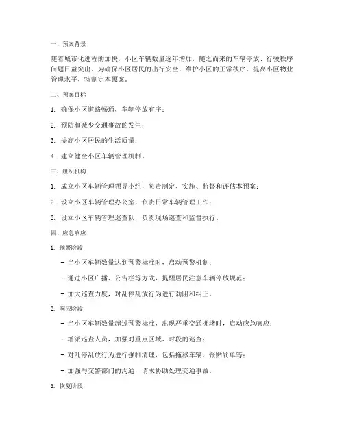 小区车辆管控应急预案