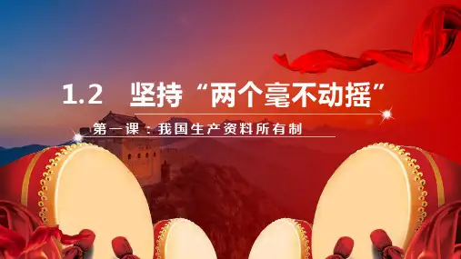 1.2坚持“两个毫不动摇”(教学课件)——高中政治统编版必修二经济与社会 