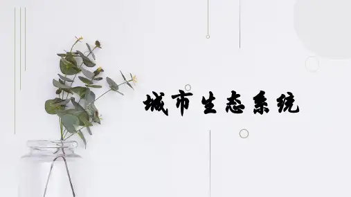 沪教版生物八年级第二册 6.1.1 城市生态系统 课件 (1)