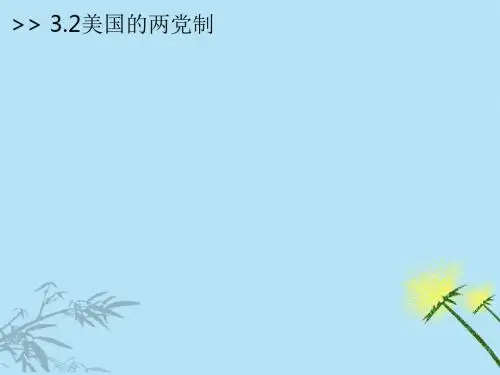 高中政治第三专题联邦制、两党制、三权分立：以美国为例第二框题美国的两党制课件新人教版