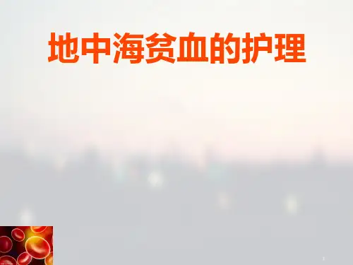 地贫的护理PPT课件