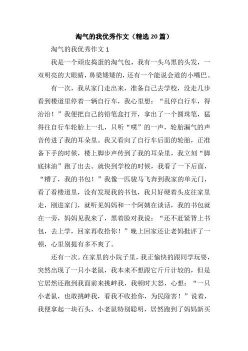 淘气的我优秀作文(精选20篇)