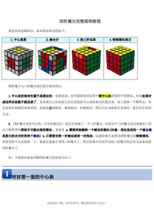 四阶魔方完整图例教程(提供给百度文库)