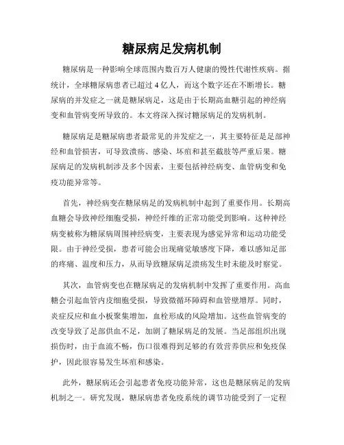 糖尿病足发病机制